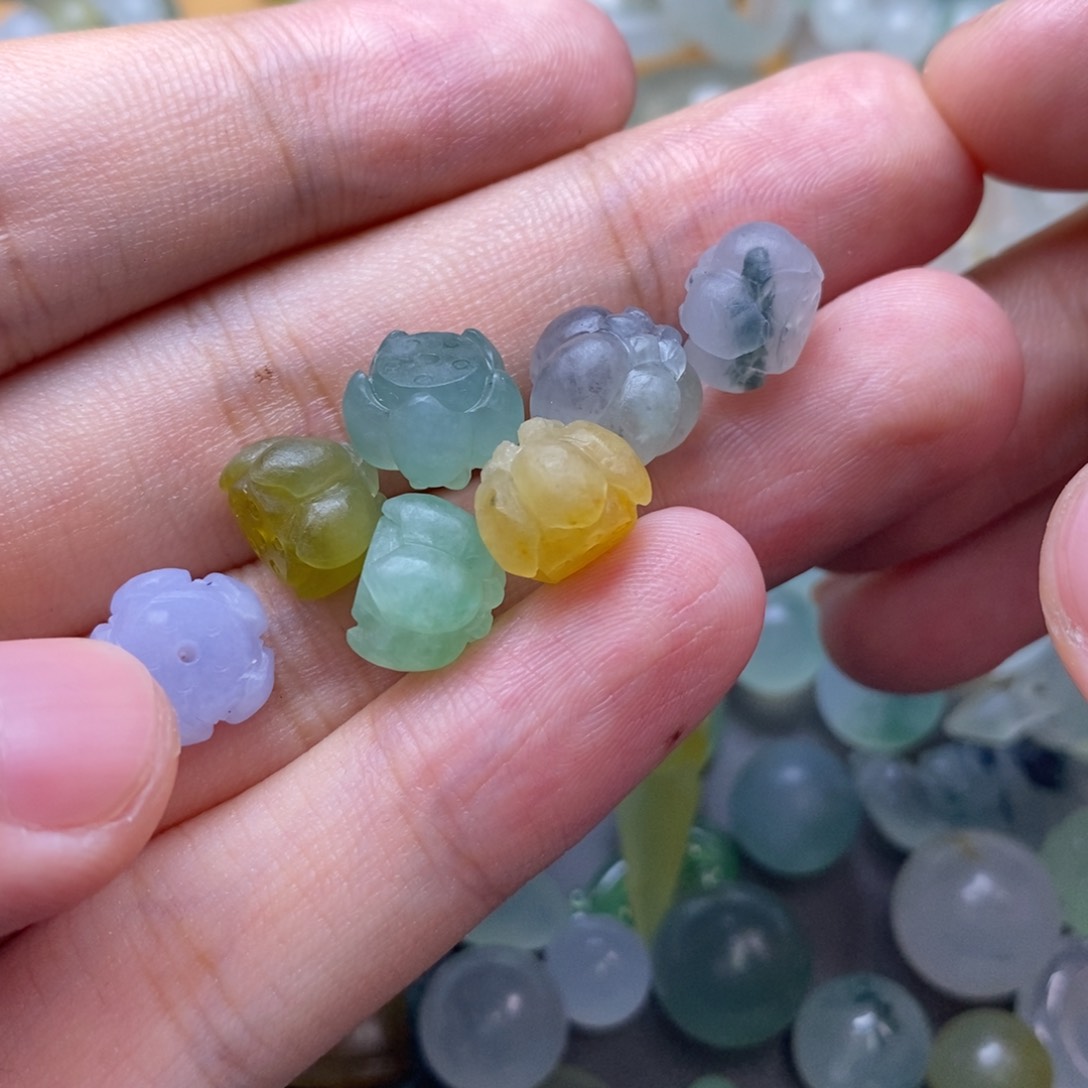 定制翡翠未镶嵌兜**ღ珠子