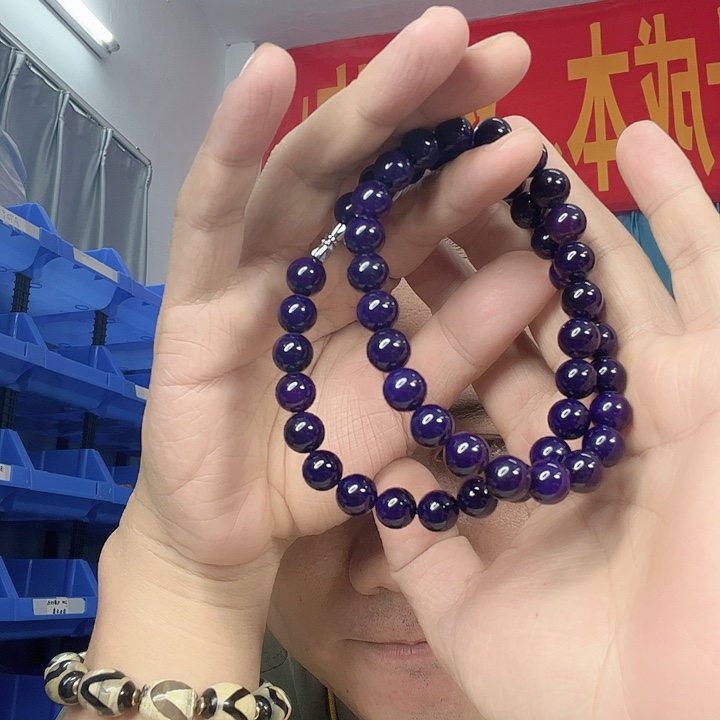 项链玛瑙未镶嵌T39紫龙卡10醇