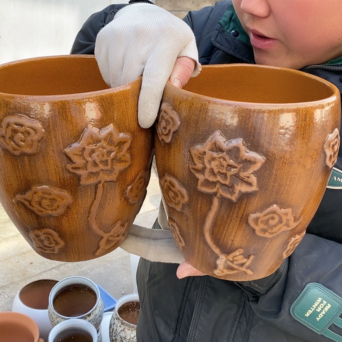 紫砂花盆瑕疵口18高20