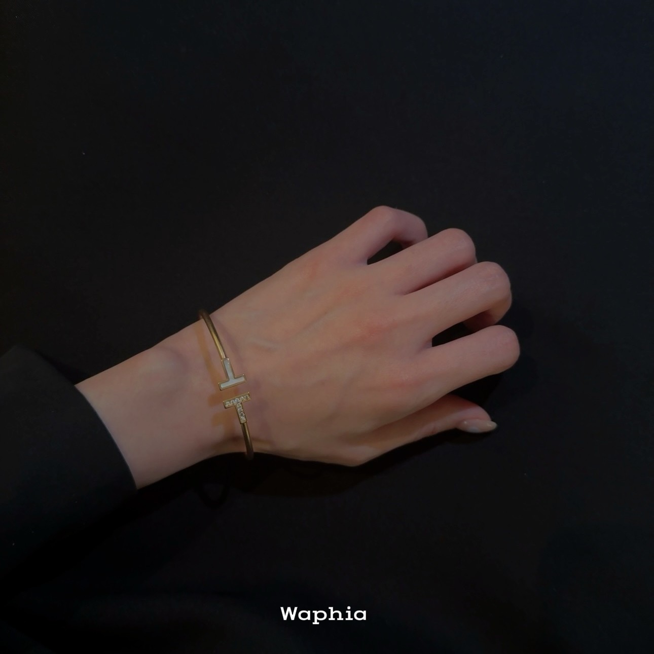 合金手镯 Waphia设计师款经典时尚轻奢【双T手镯】 TF007