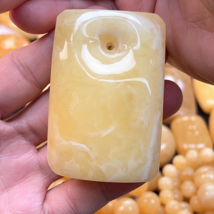 蜜蜡裸石未镶嵌蜜蜡无事牌