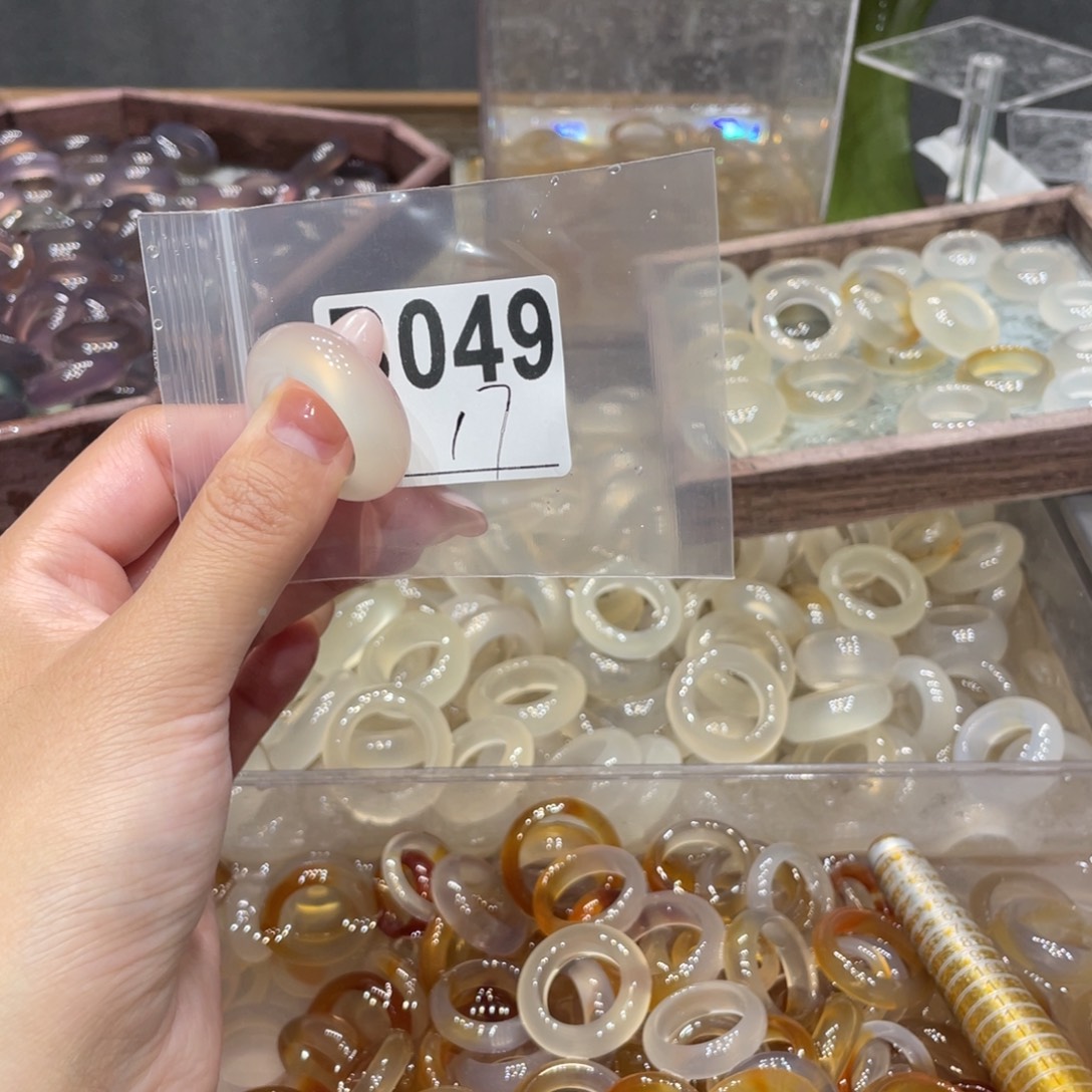 玛瑙/玉髓未镶嵌戒指049