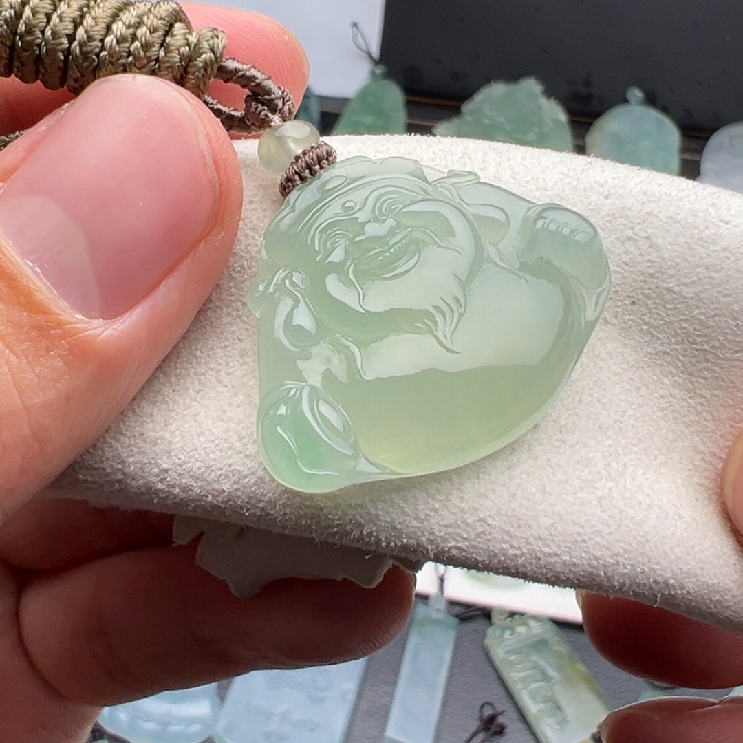 定制翡翠未镶嵌财神爷