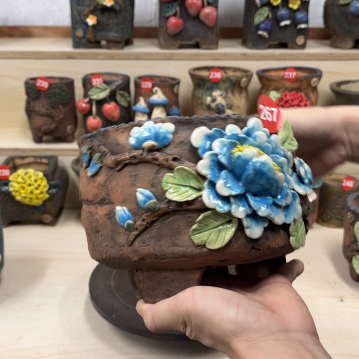 【闪购商品】紫砂花盆Y*267微瑕号内口15外高12