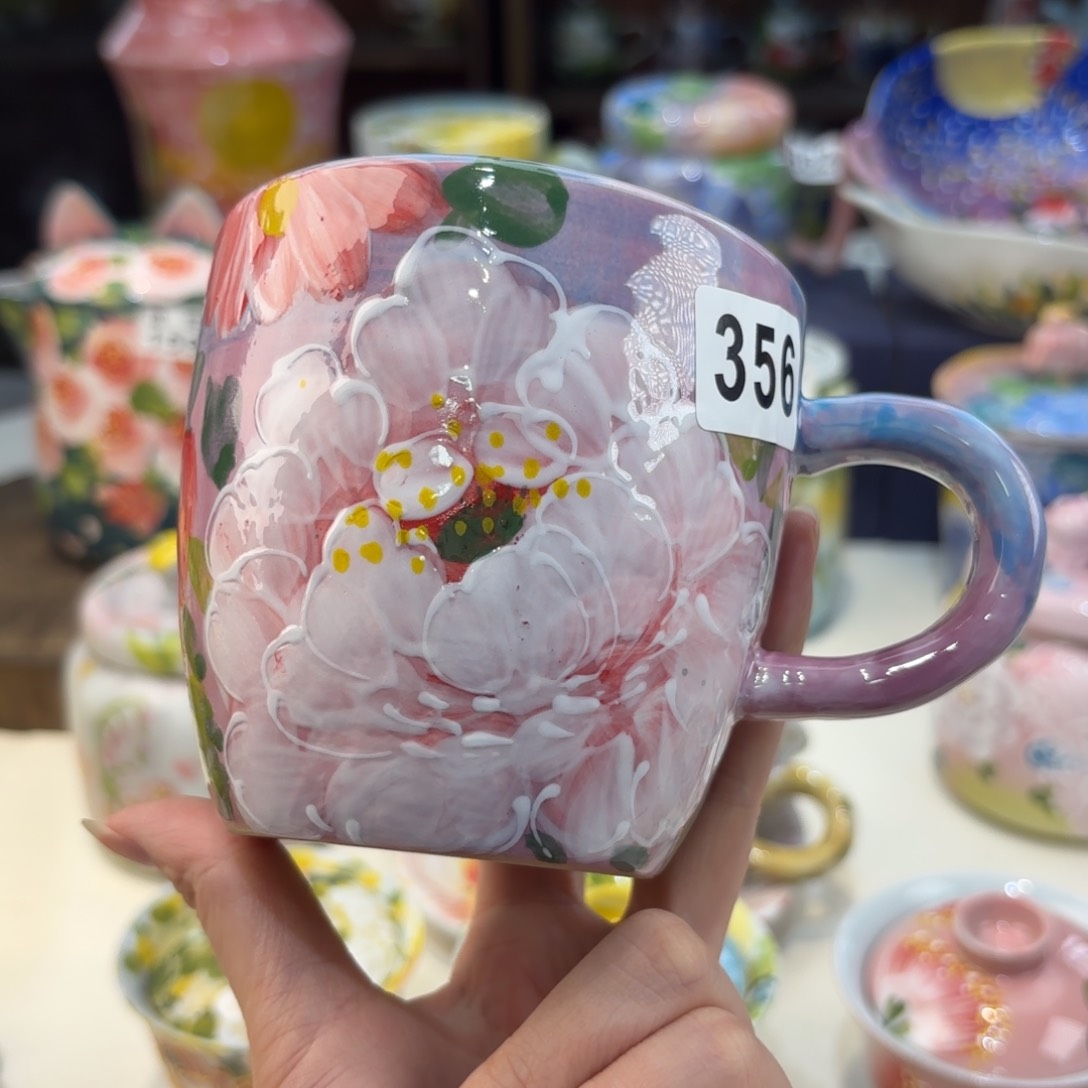 瓷片景德镇手绘高温釉下彩陶瓷茶具