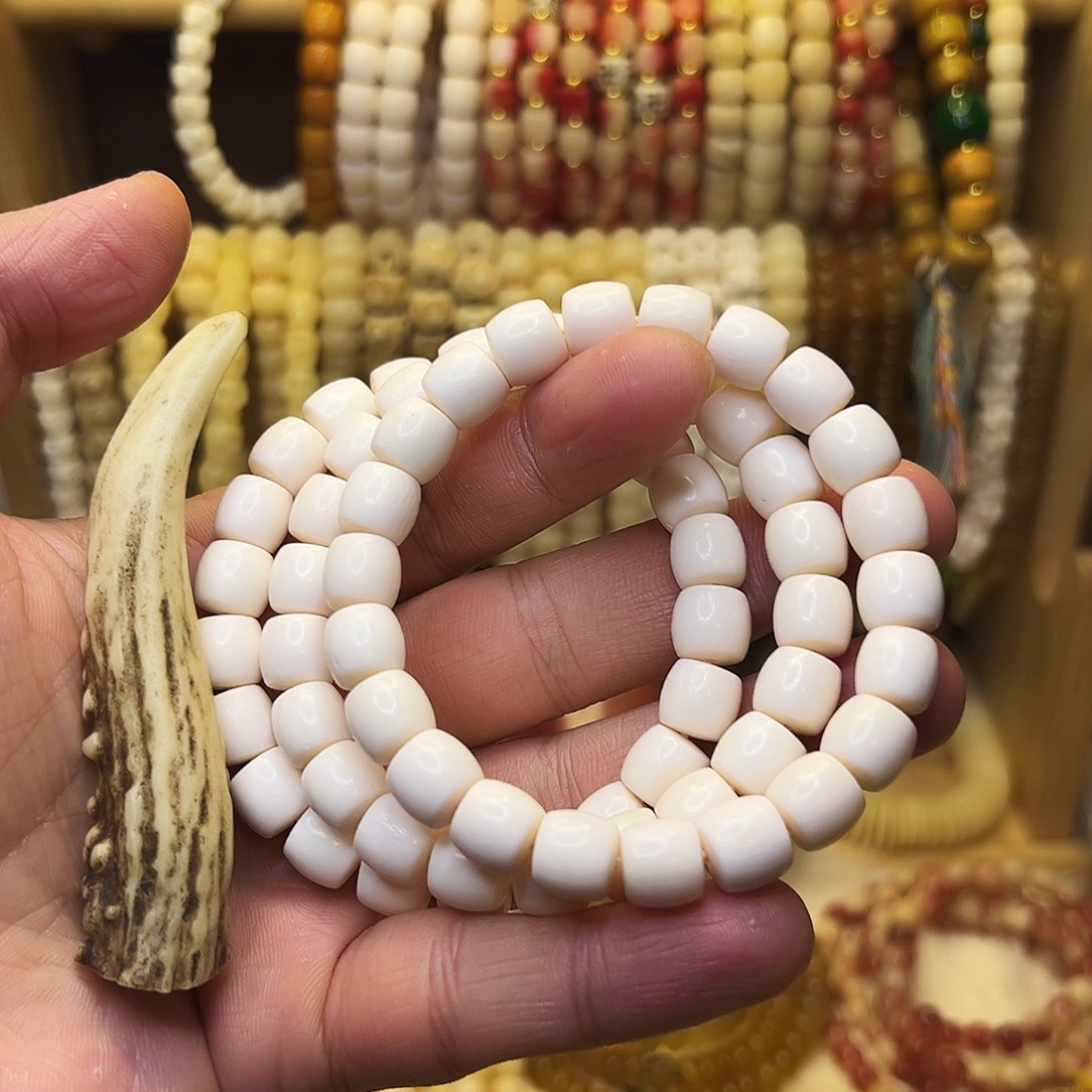 桃核把件1.0直切鹿角