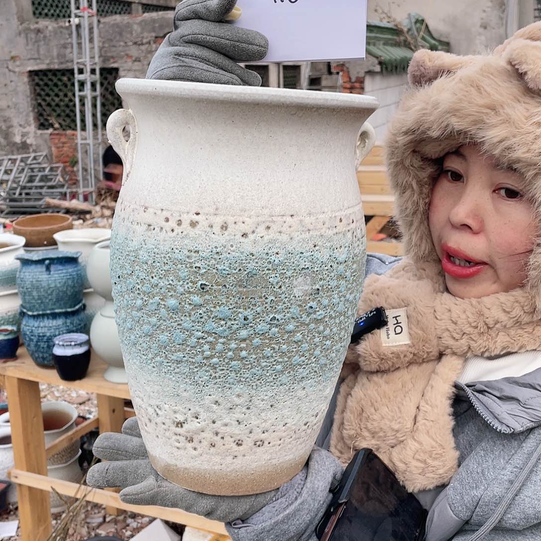 红陶王嫂花盆0123-116