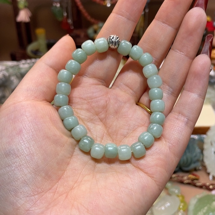 蛇纹石玉手链未镶嵌