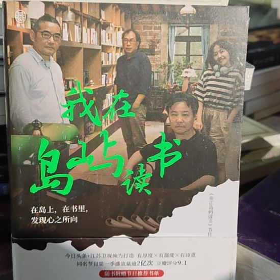 我在岛屿上读书，一本带。