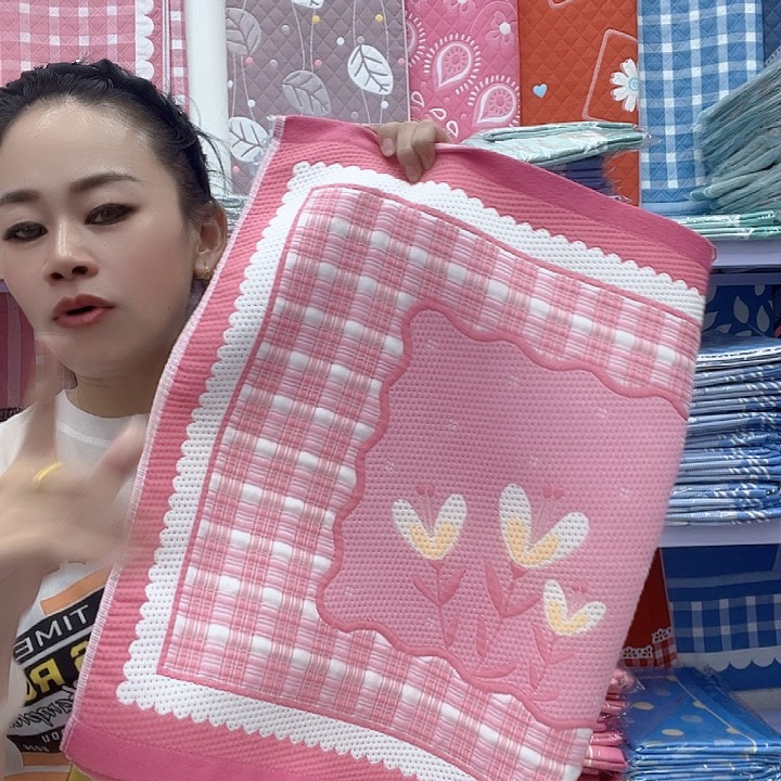 棉粉色三朵花纯棉