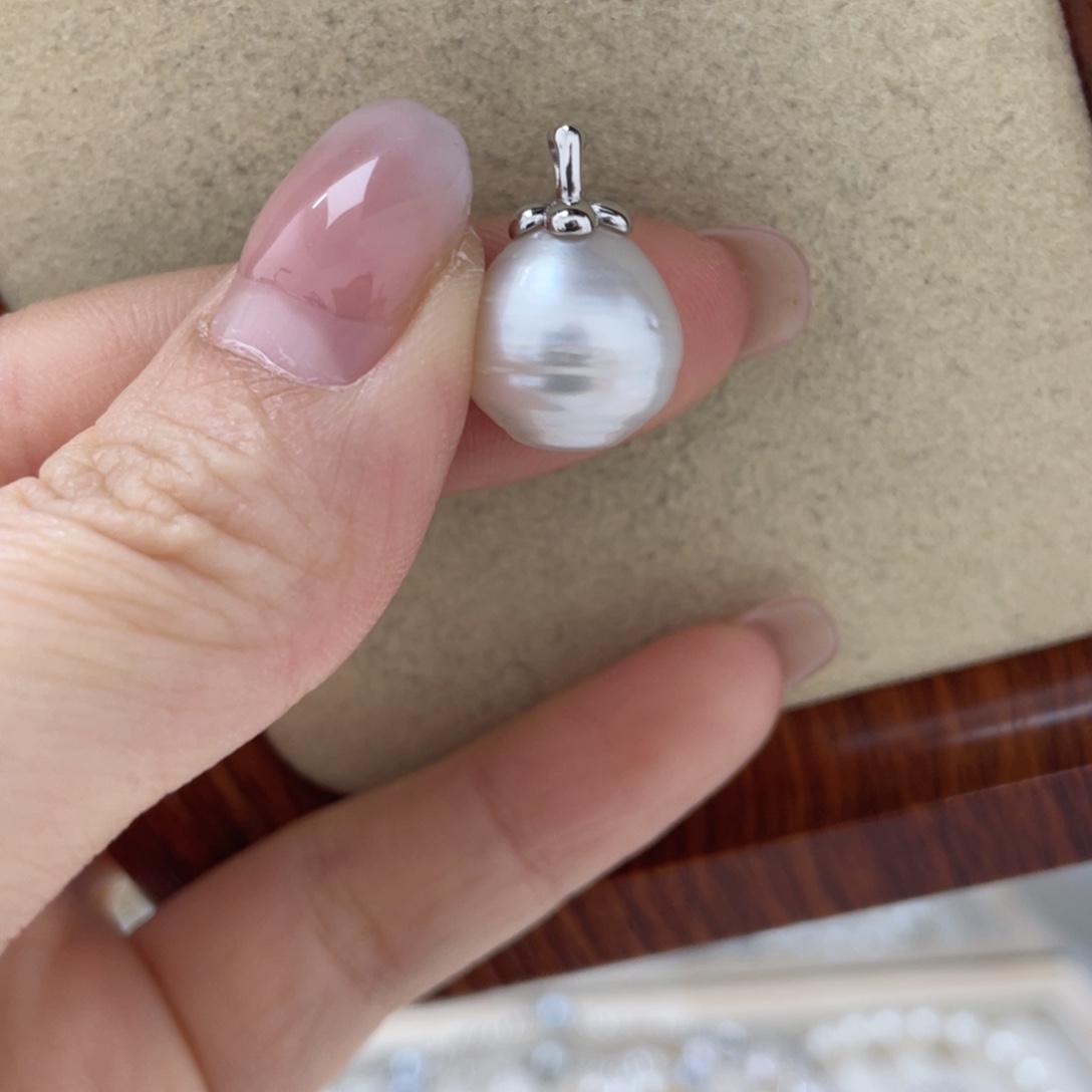 海水珍珠颈饰银S925镶嵌