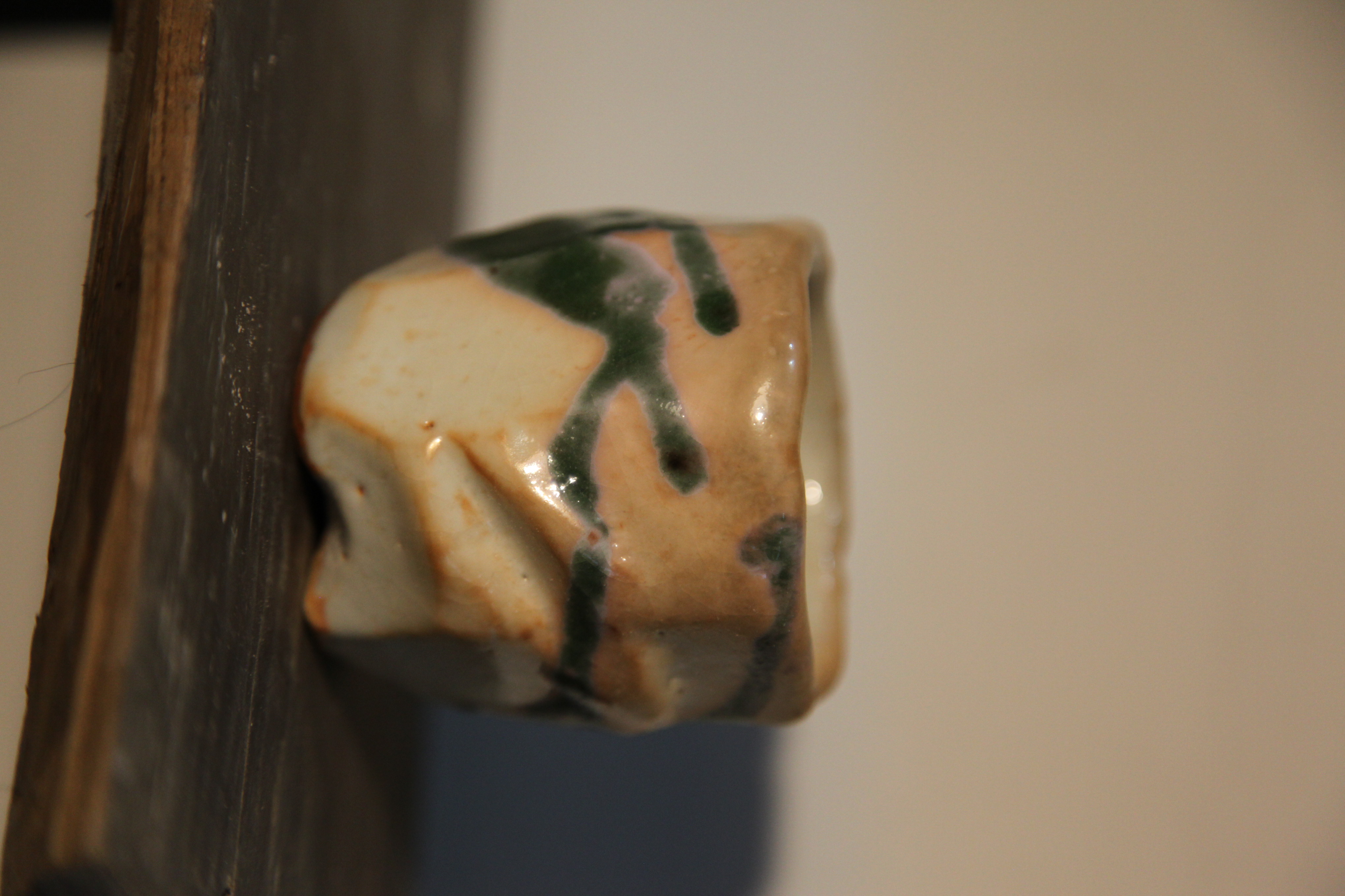 【一家茶器】四足柴烧志野绿绘杯｜阿瓜