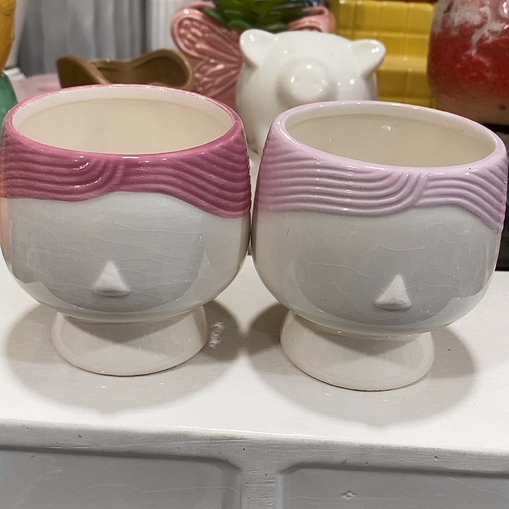 陶摆件陶盆有孔 瑕疵介意勿拍