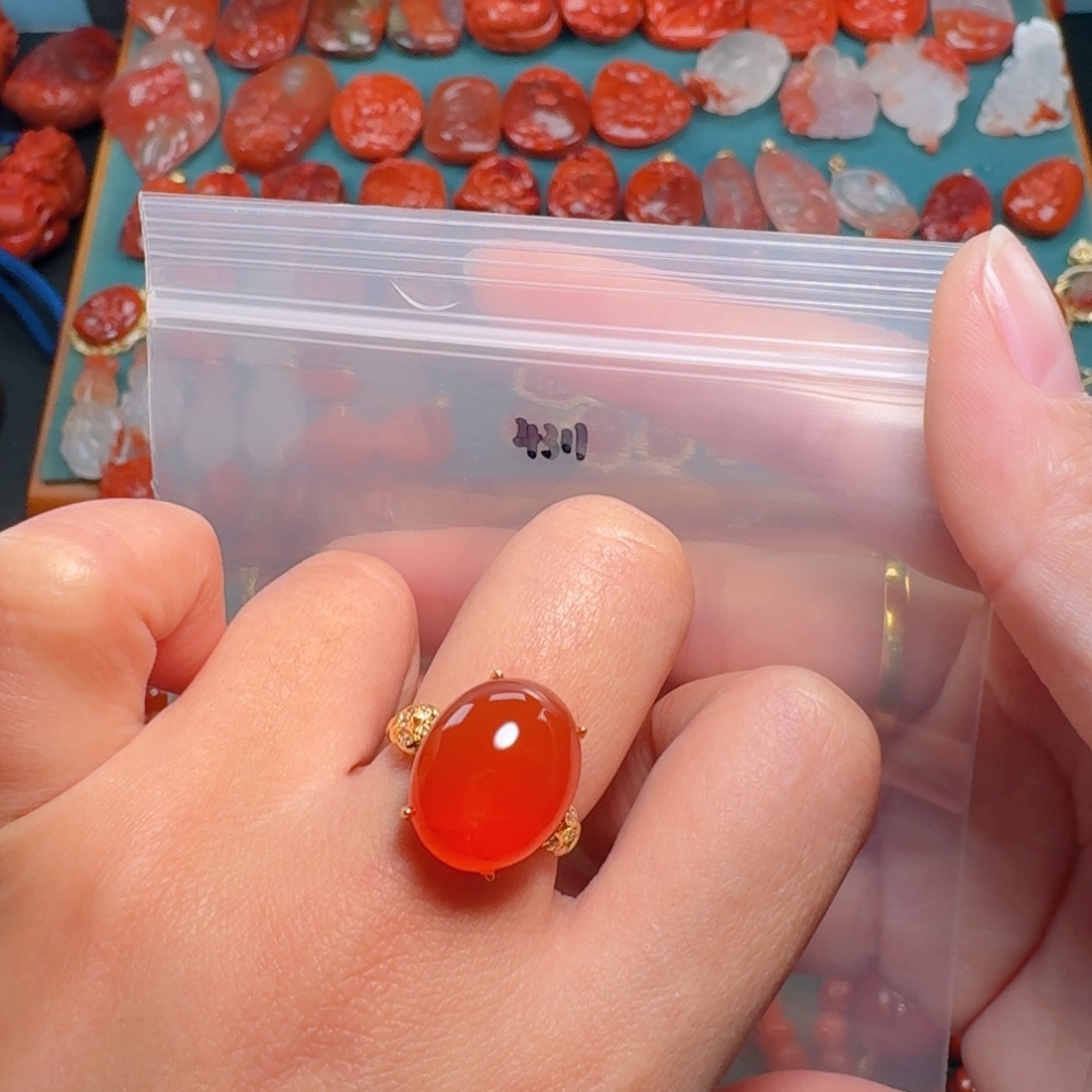 南红玛瑙南红银S925镶嵌