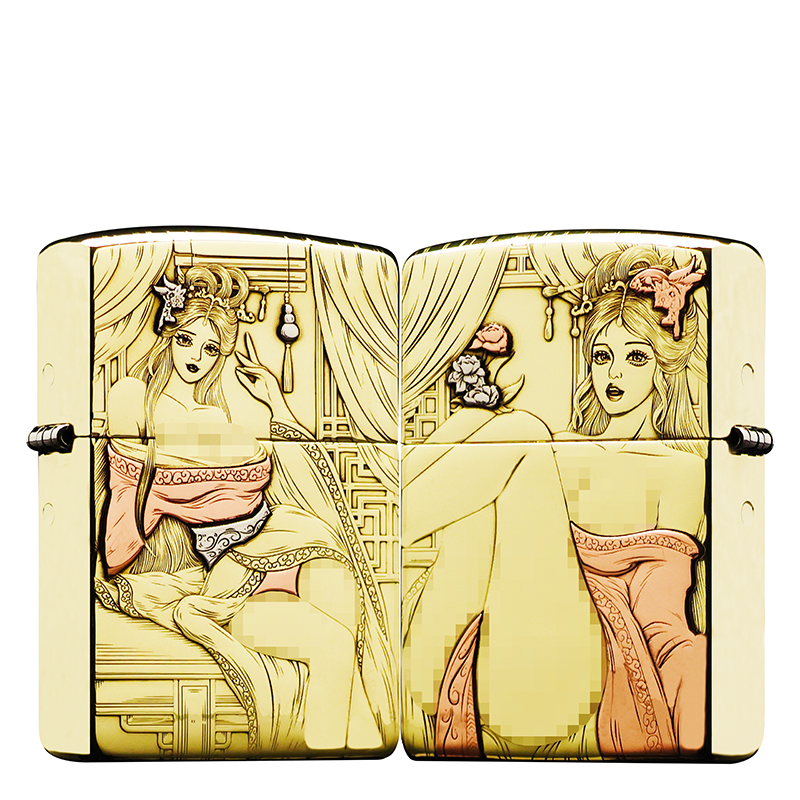 ZIPPO/之宝打火机【貂蝉】盔甲机双面精雕原装正品煤油机-168
