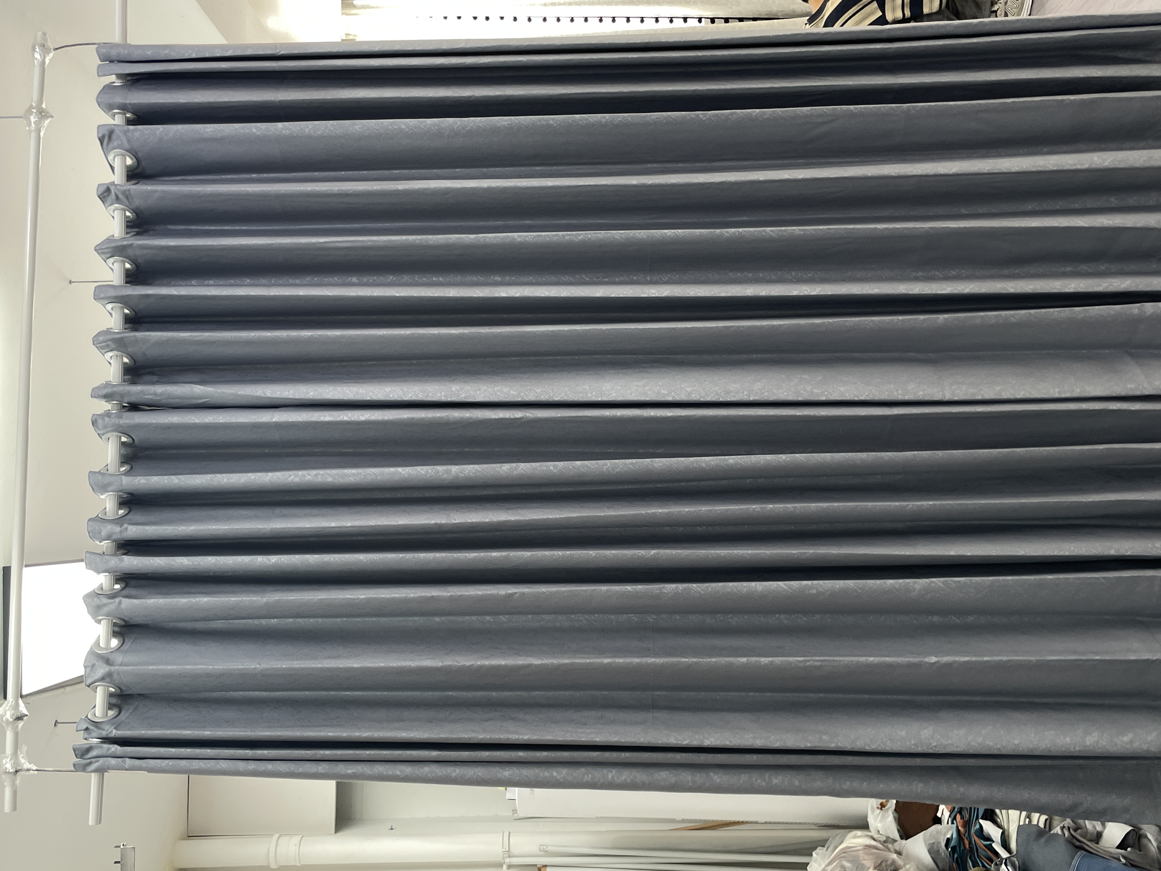 素雅成品窗帘水泥灰提花333