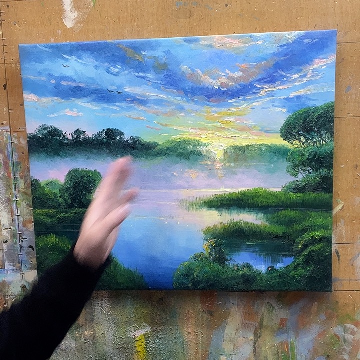 油画俺*夫听田鉴真田老师推荐精品