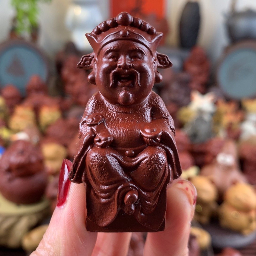 紫砂茶宠祥云小财神