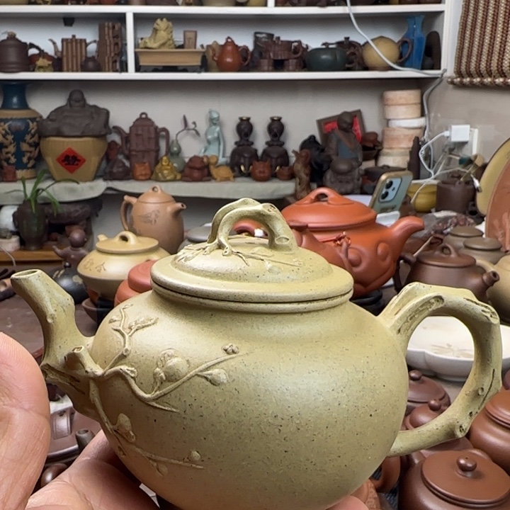 忠***本山绿泥茶壶原矿紫砂全手工