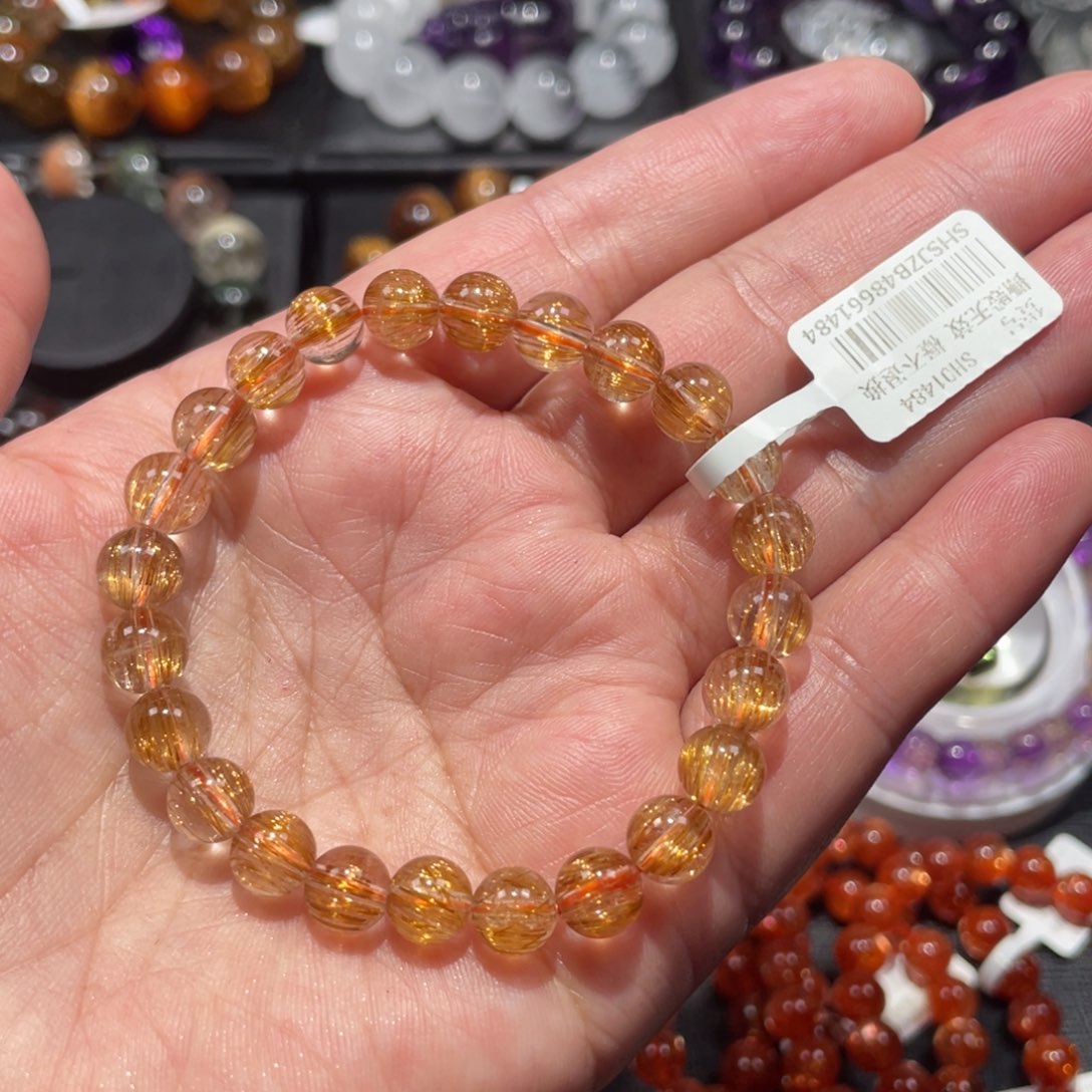 水晶手链未镶嵌铜顺发7.5mm左右