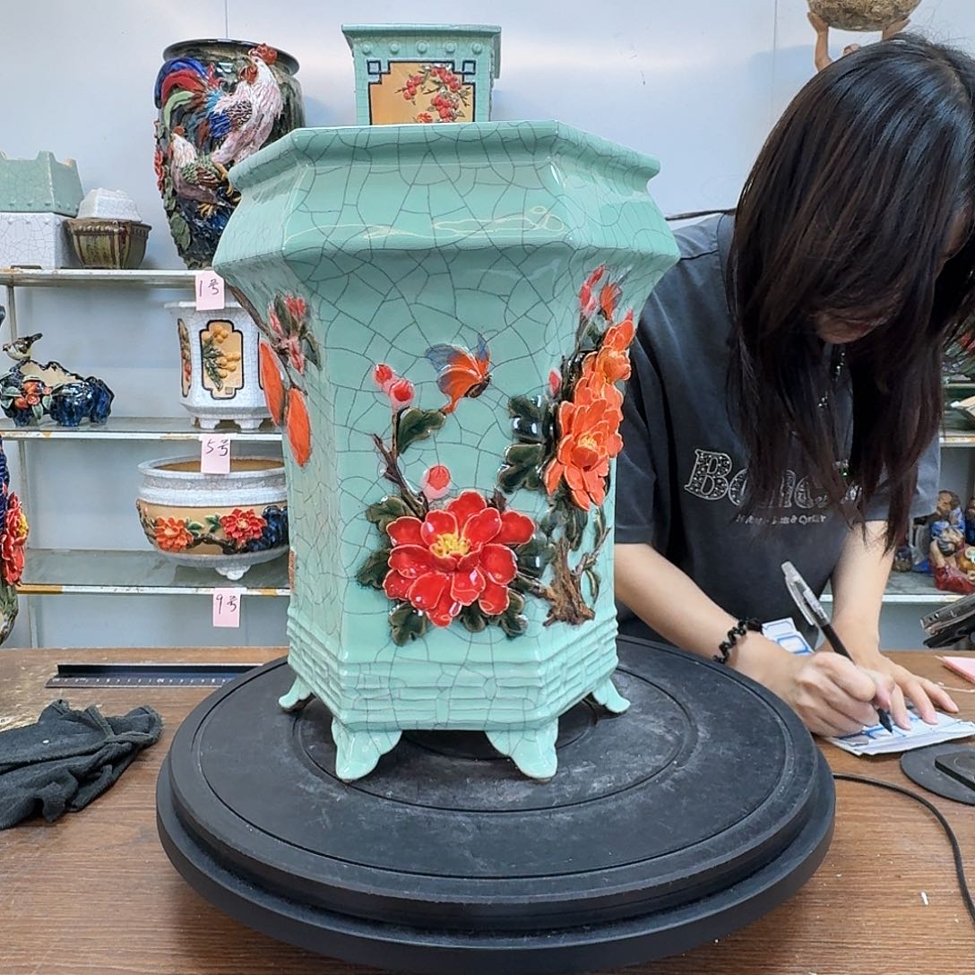 龙**字石湾盆300陶瓷