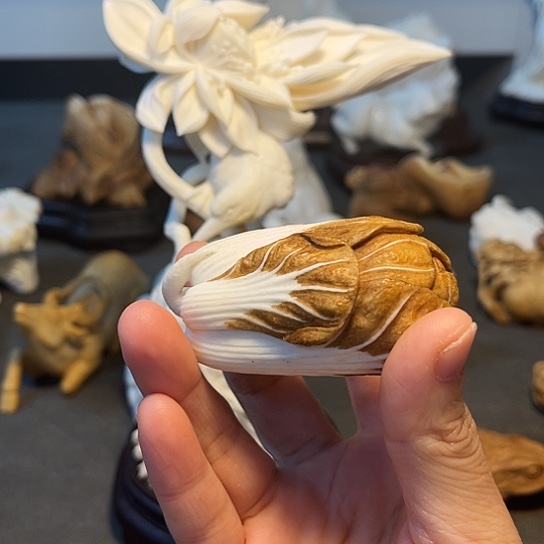 鹿骨手串/手链鹿角白菜手把件