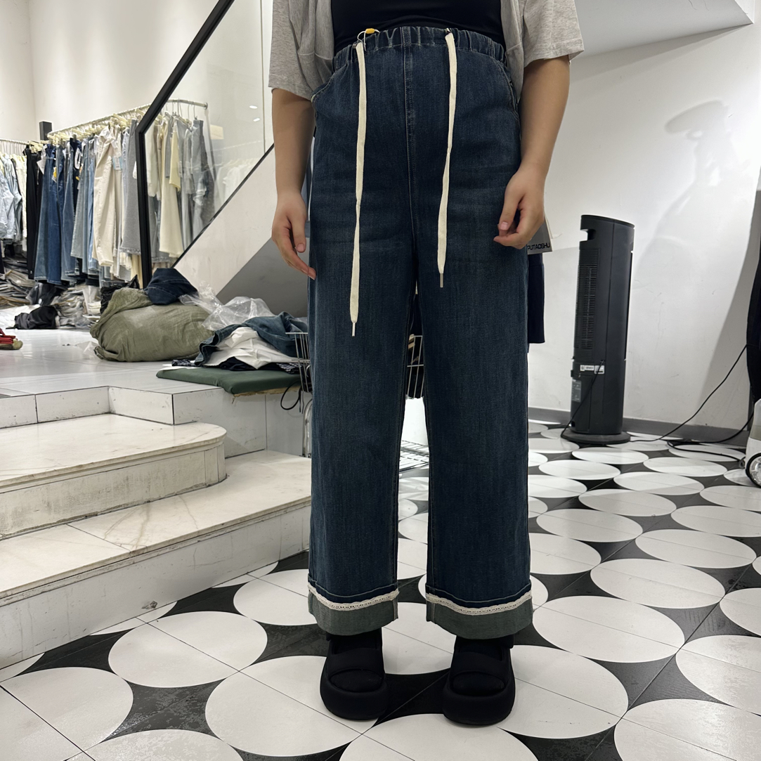 【实体店高品质】孕妇花边男友裤秋季