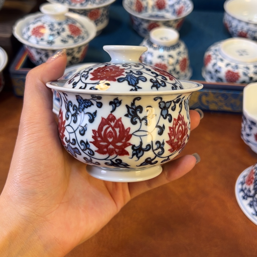 摆件景德镇陶瓷茶器百宝箱