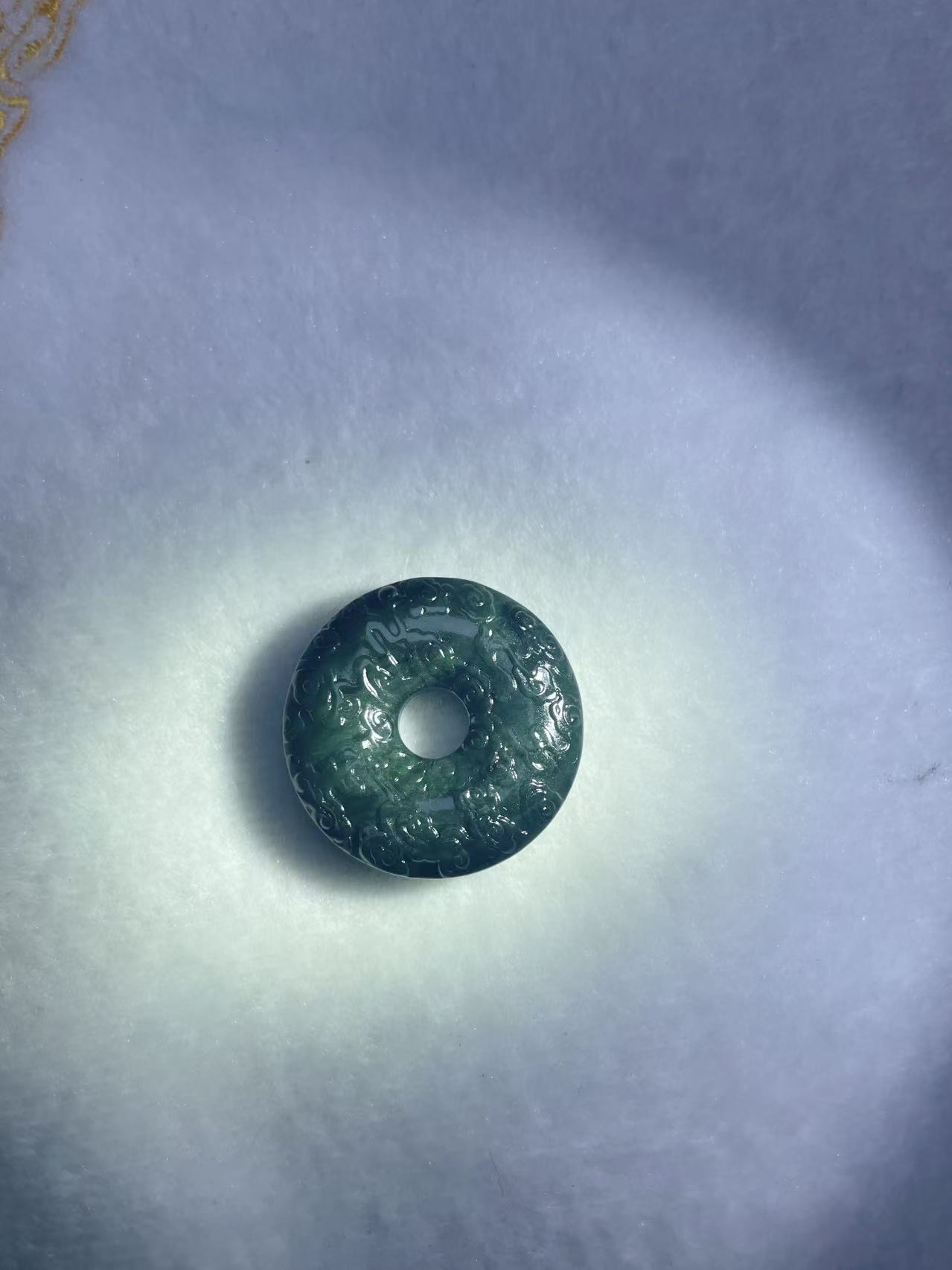 正品泰山玉平安扣吊坠