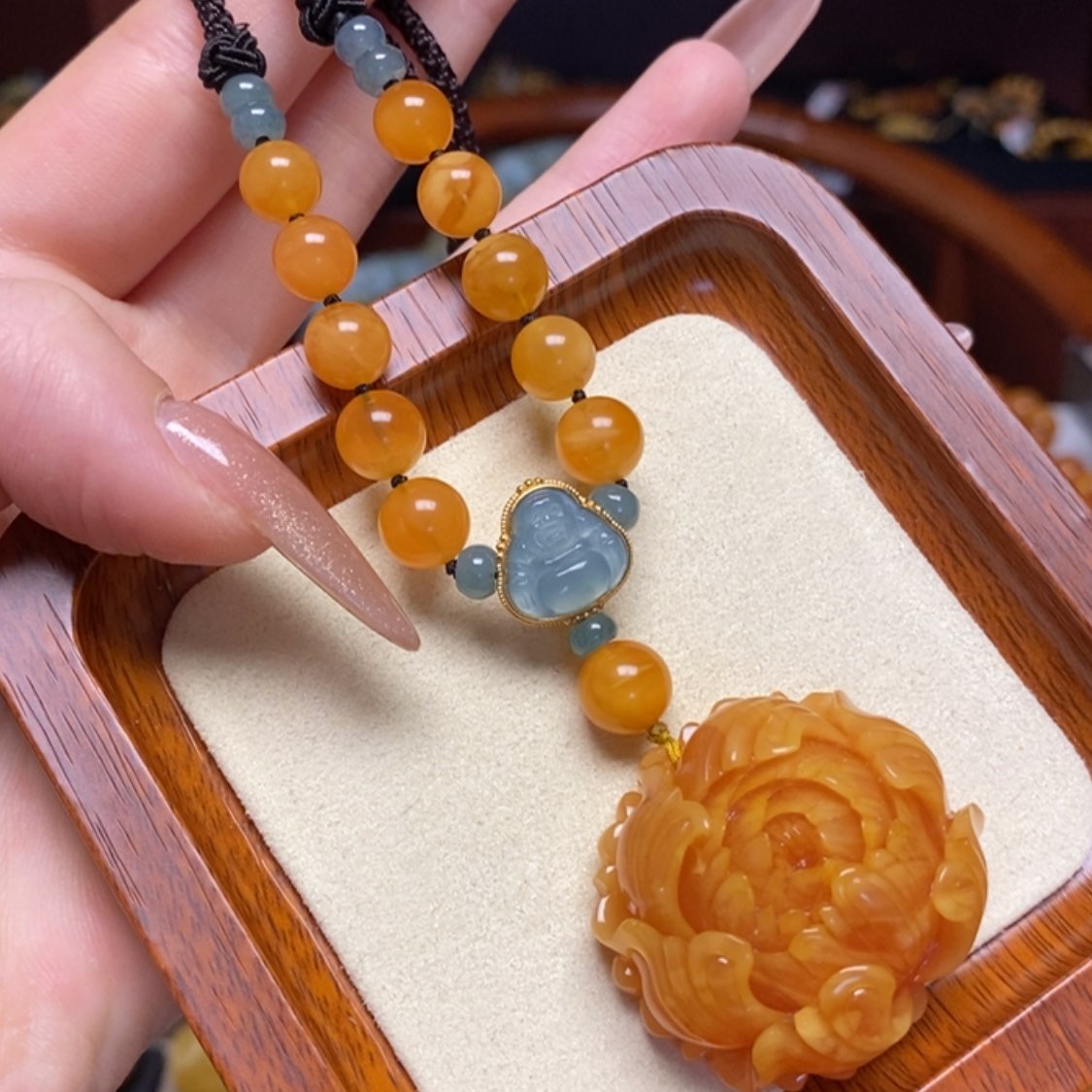 【闪购商品】蜜蜡颈饰未镶嵌项链