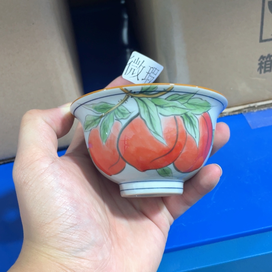 釉下手绘茶具微瑕
