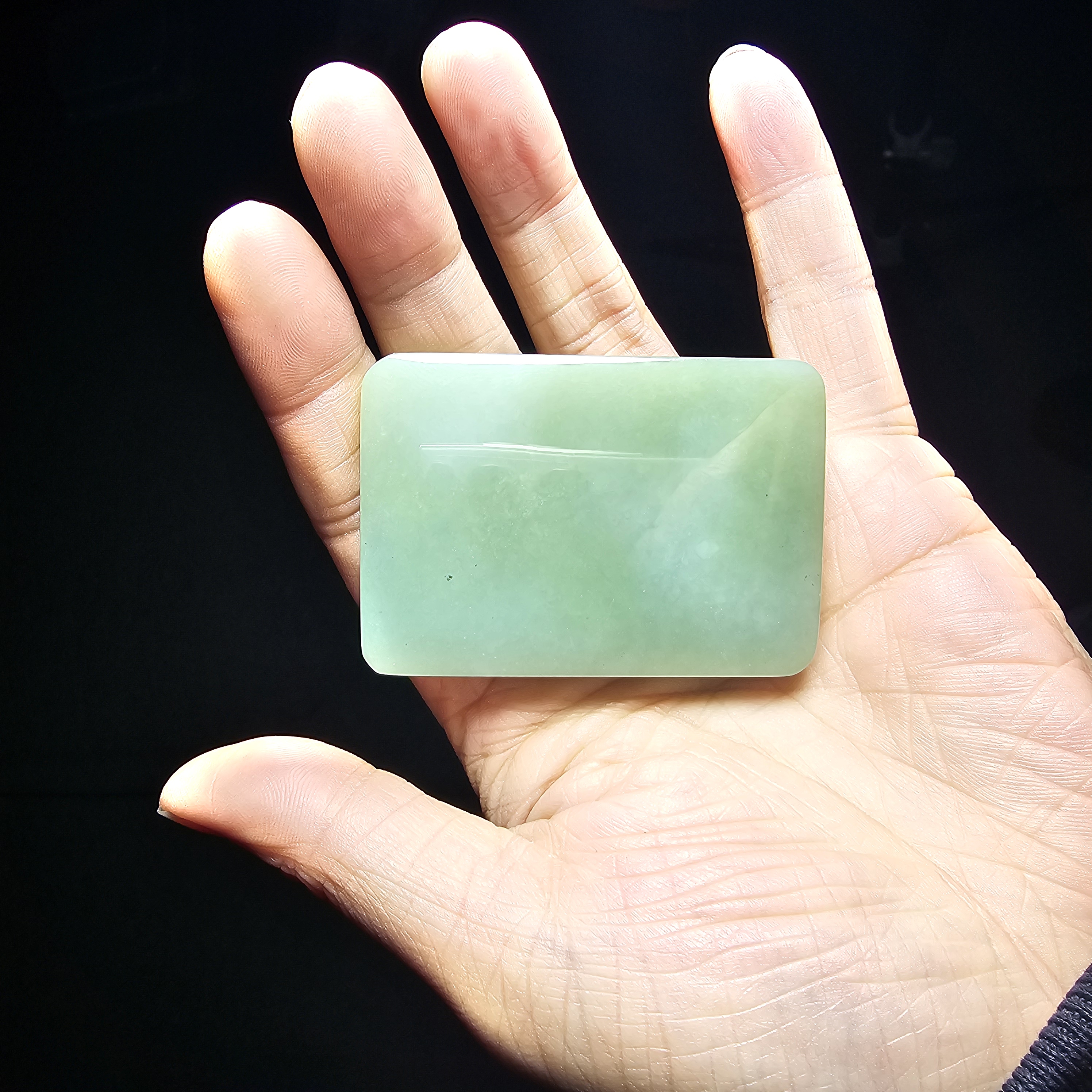 16天然和田玉无事牌