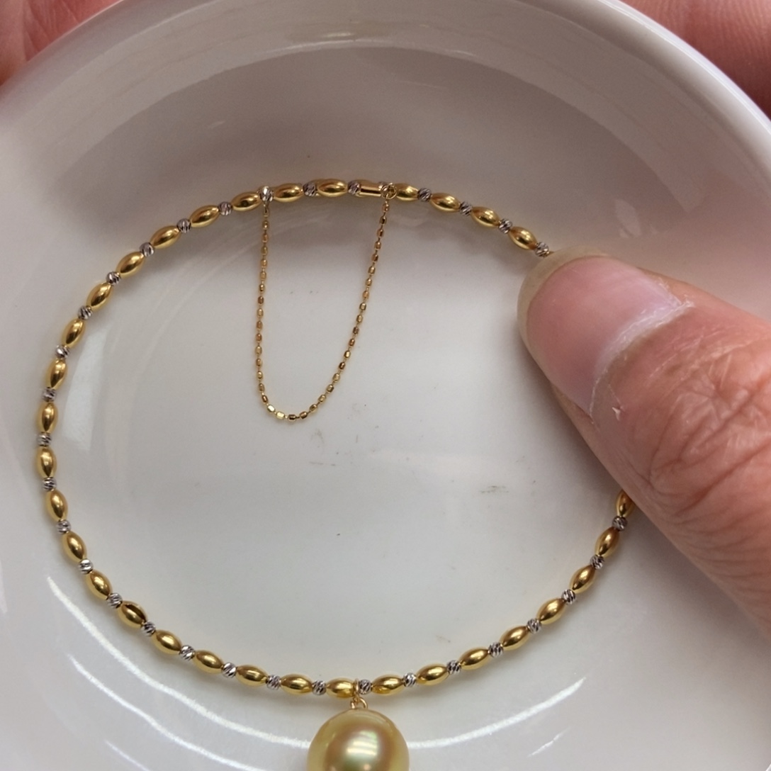 海水珍珠手镯18K金镶嵌