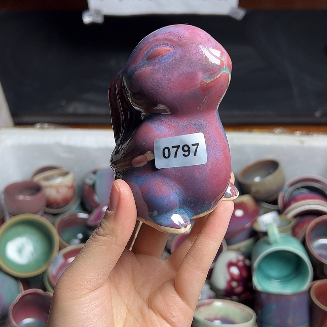 陶摆件窑口自销原矿钧瓷