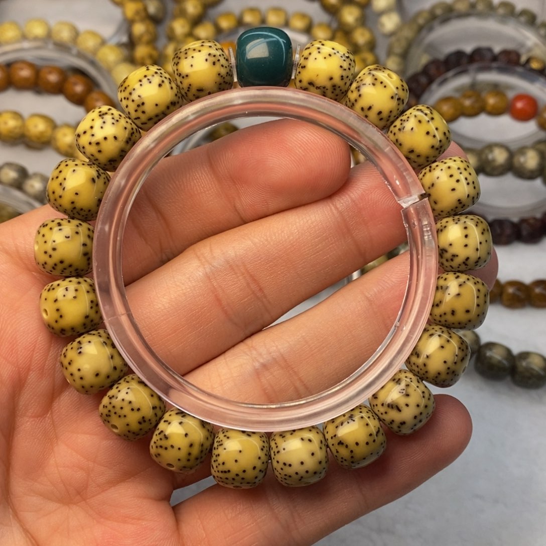 手串星月菩提11-10青花火龙果柠檬黄