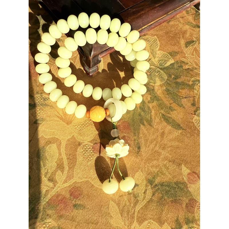 D1214-绿野仙踪菩提双圈+荷叶挂坠