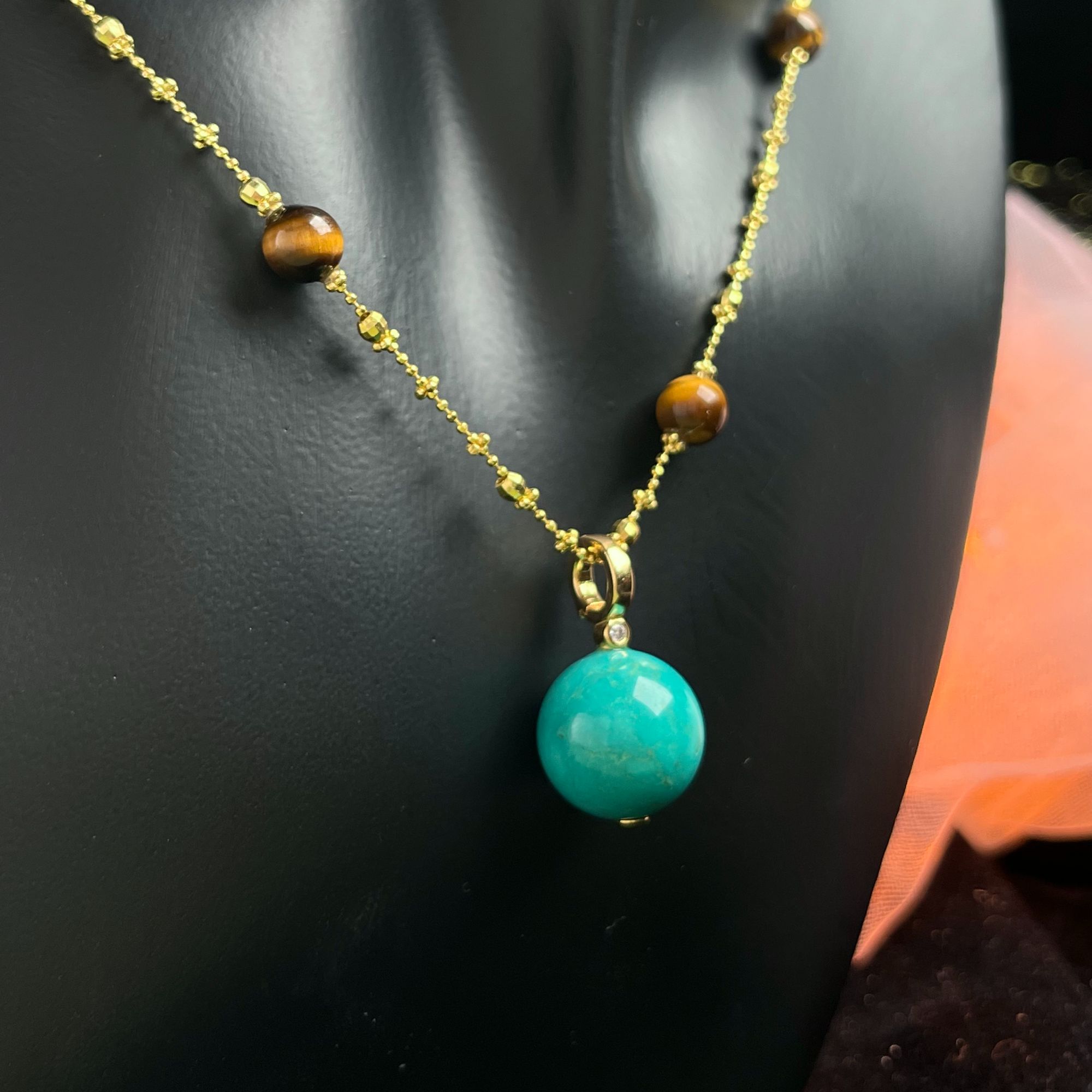 原矿绿松石吊坠锁骨链可拆卸一条多样性发货Z1103N039R14.5