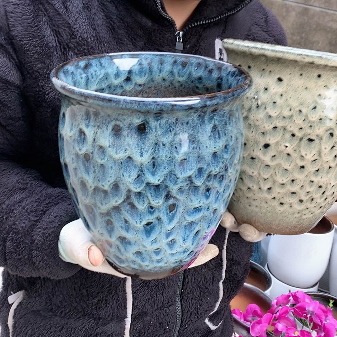 紫砂花盆正品口18高20