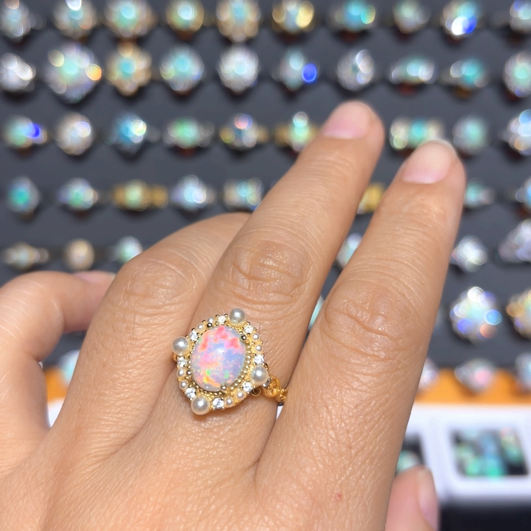 欧泊银S925镶嵌戒指