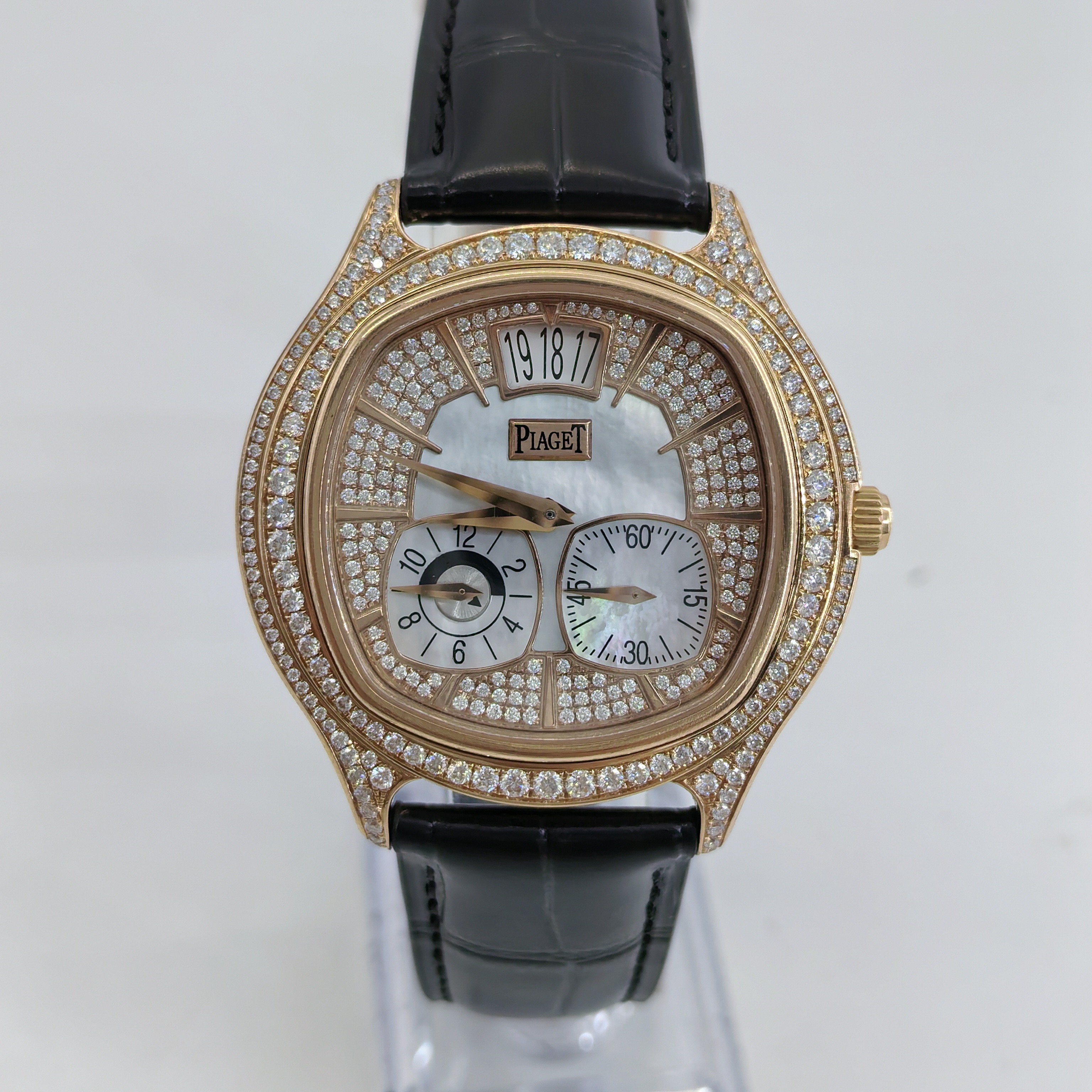 95新 Piaget/伯爵 伯爵双时区系列 42mm 机械 后钻 18k金