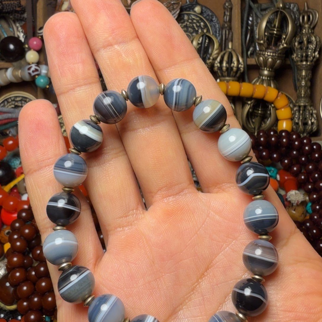 手串凤眼菩提蓝沁药师单圈