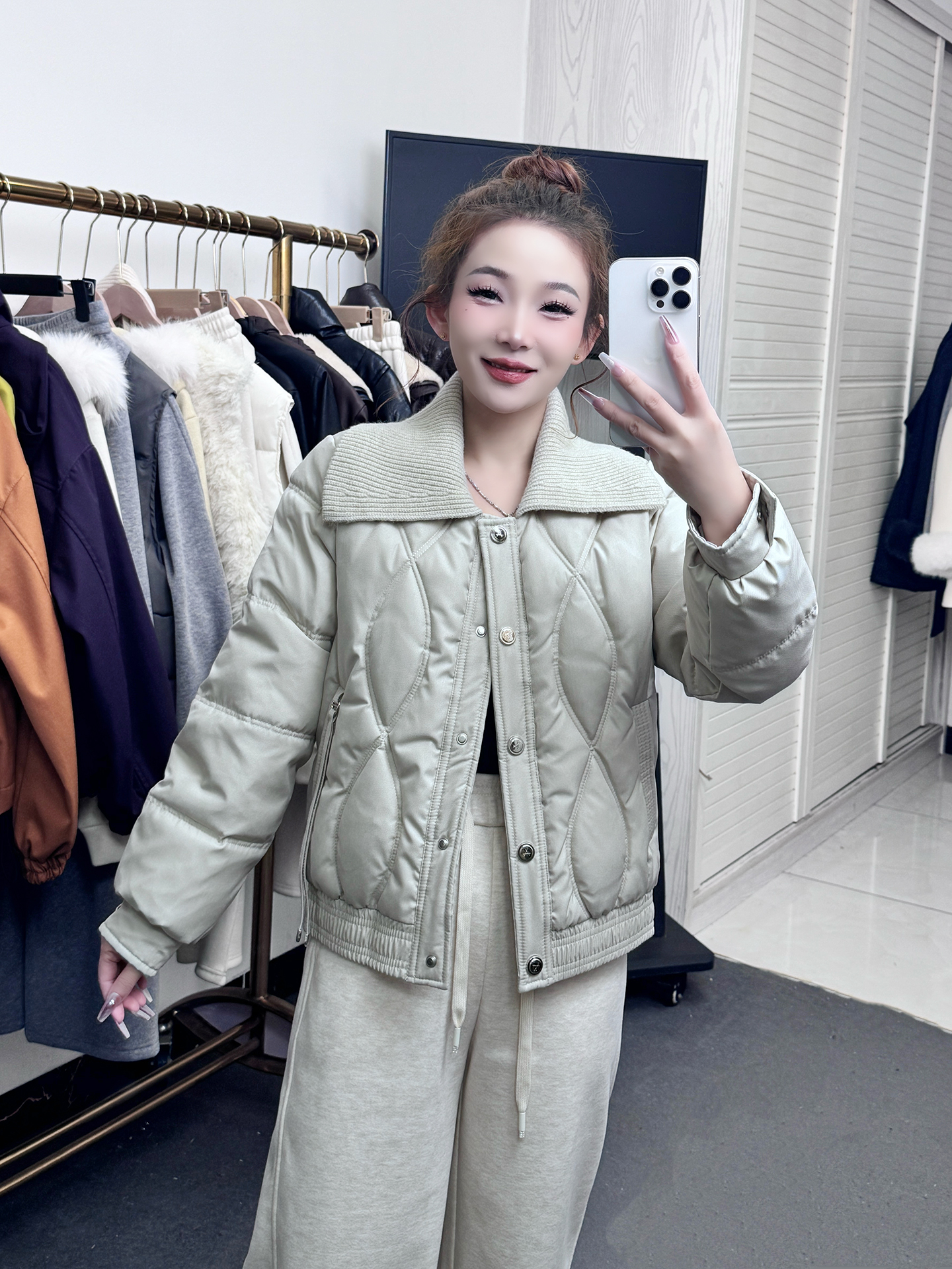 通勤翻领短款棉服女2025冬季新品小个子棉衣宽松显瘦保暖棉袄外套