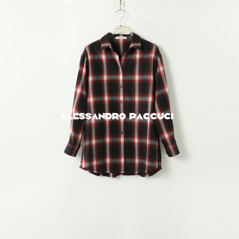 AP洛哥31006HC【摩尔登】棉 法兰绒翻领基础休闲百搭格子衬衫2024秋