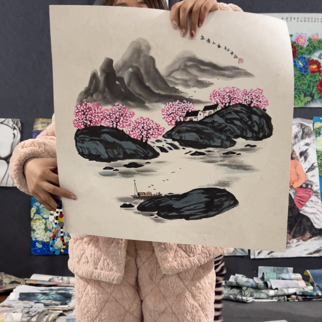 国画国画作品画心一张