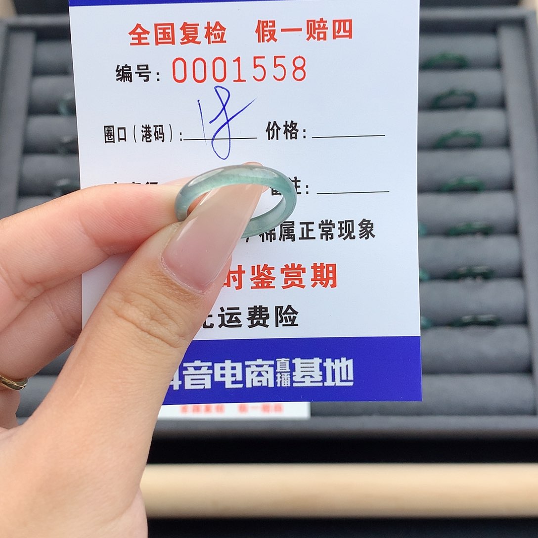 翡翠戒指未镶嵌        1558