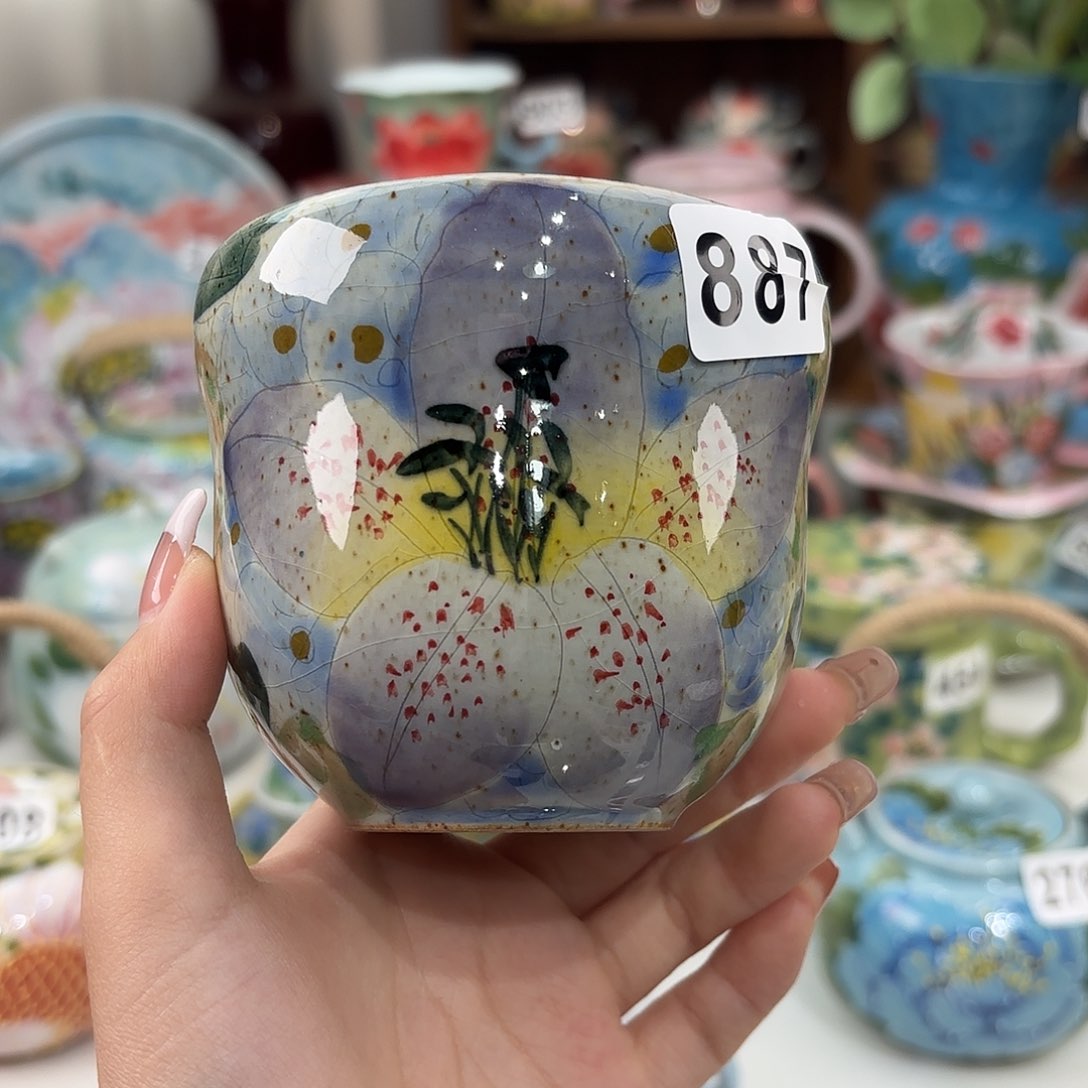瓷片景德镇手绘高温釉下彩陶瓷茶具