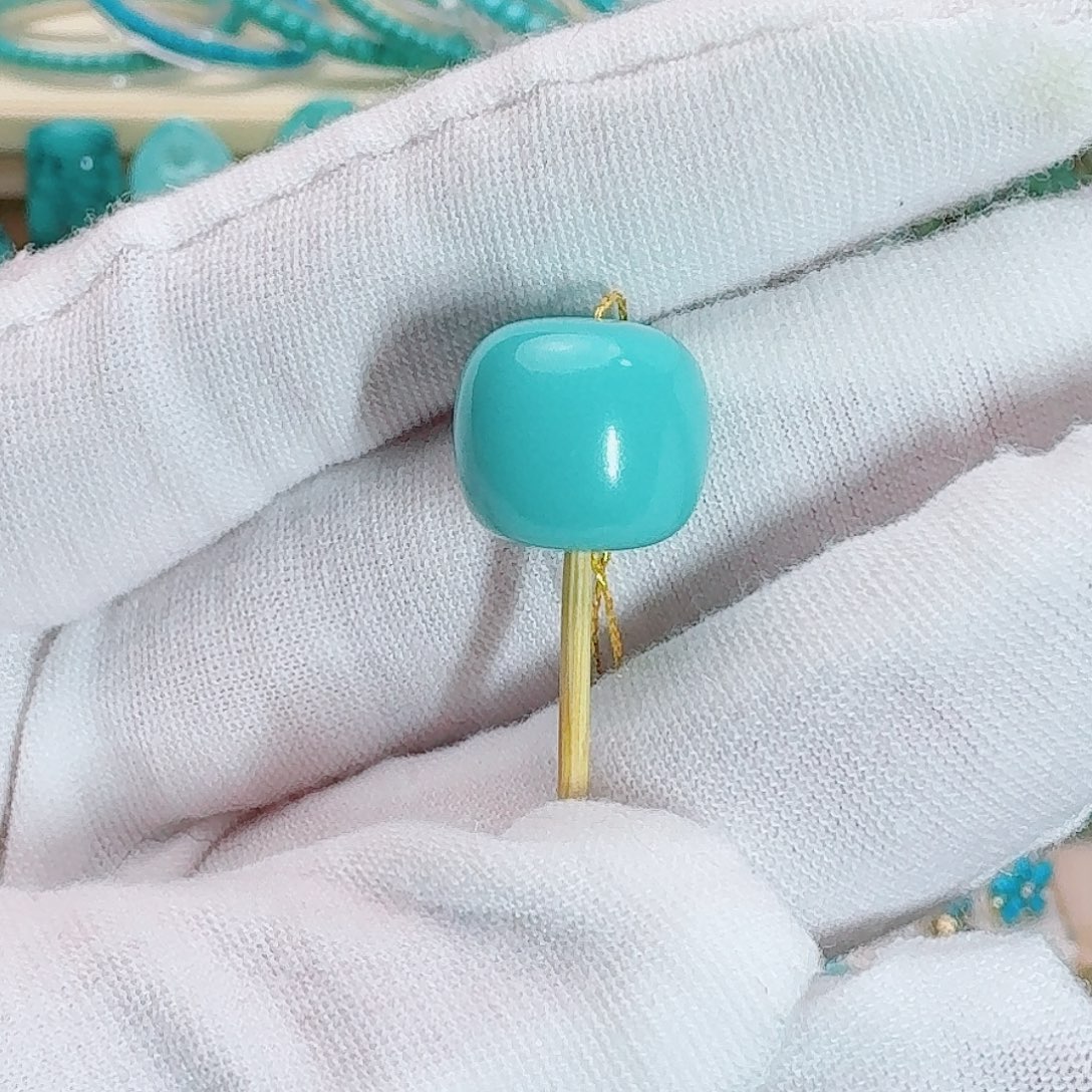 绿松石未镶嵌珠宝奇石精品老型珠12