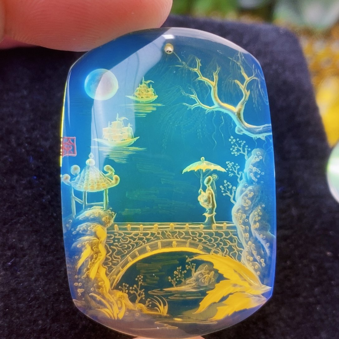 【闪购商品】蓝珀吊坠(不含链)未镶嵌