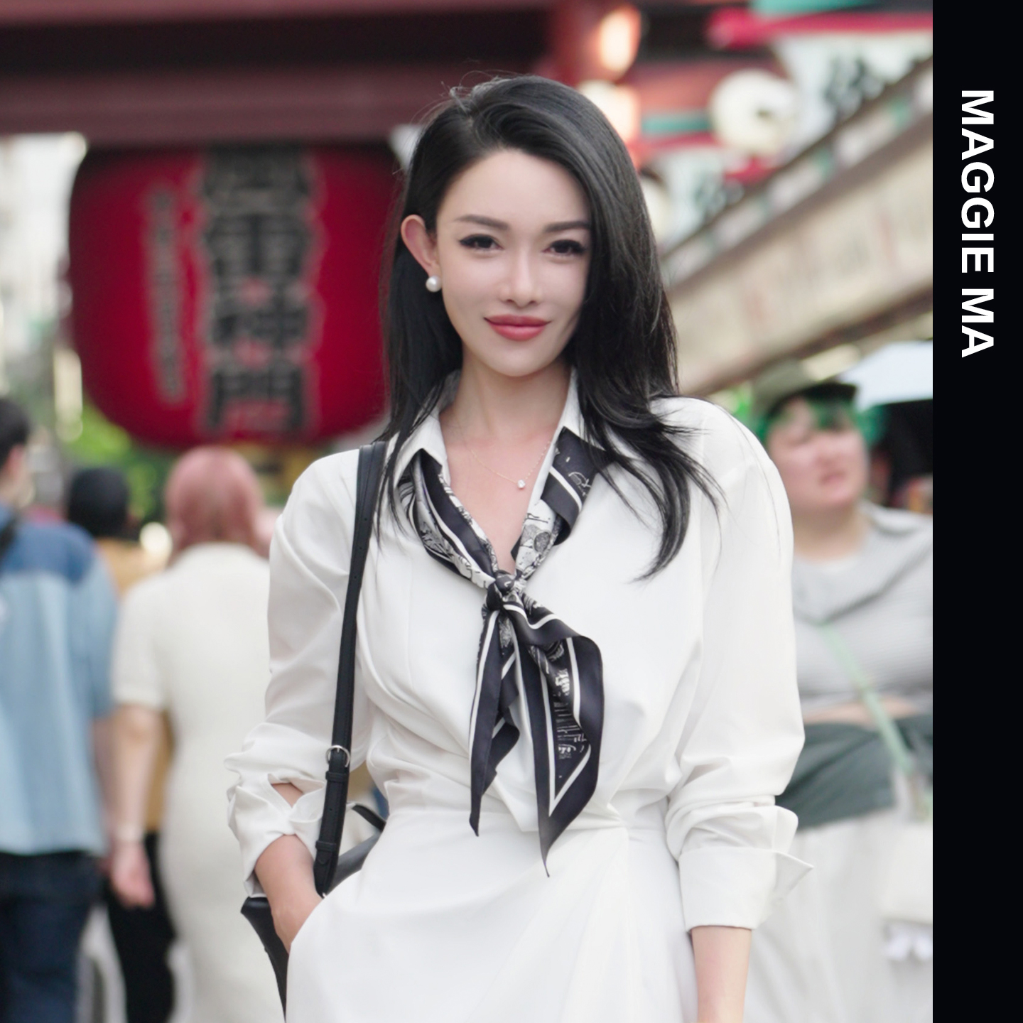 MAGGIE MA马婧设计师款月光白温柔知性气质法式连衣裙400D