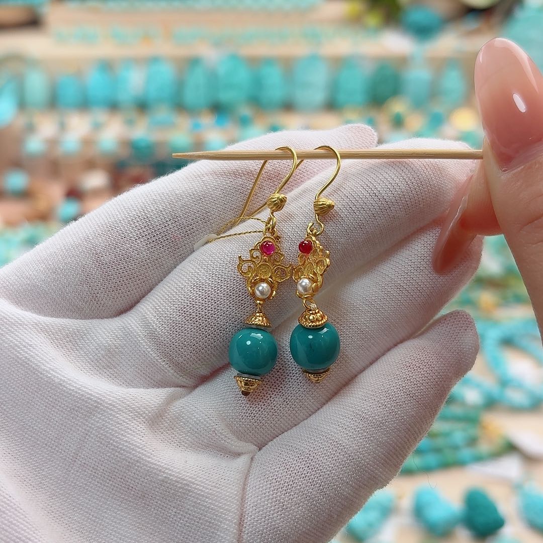 绿松石银S925镶嵌珠宝奇石